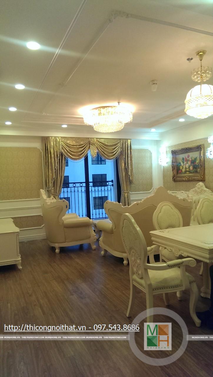 Thi công nội thất chung cư tân cổ điển tại Times City