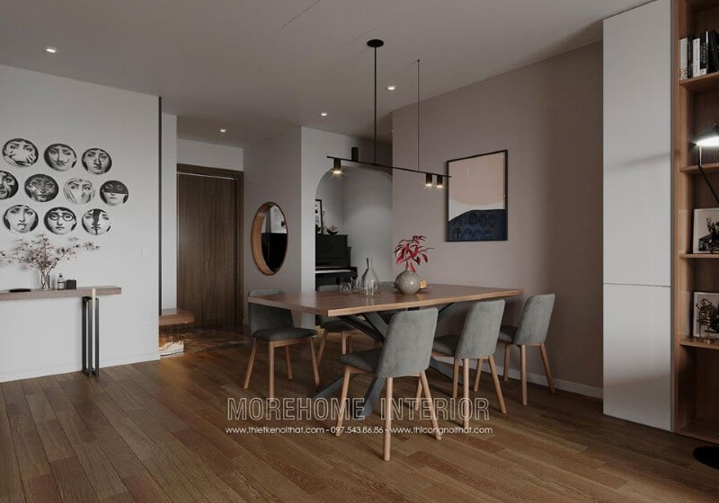 Thiết kế nội thất phòng ăn hiện đại sang trọng Mẫu nội thất chung cư hiện đại